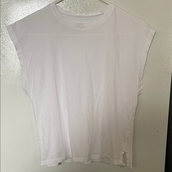 Frame Denim Tops - Frame Denim X Small Cotton Le‎ Mid Muscle Crew White Tee